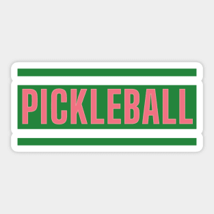 Vintage Retro Pickleball Design | Green & Pink Old Money Sticker